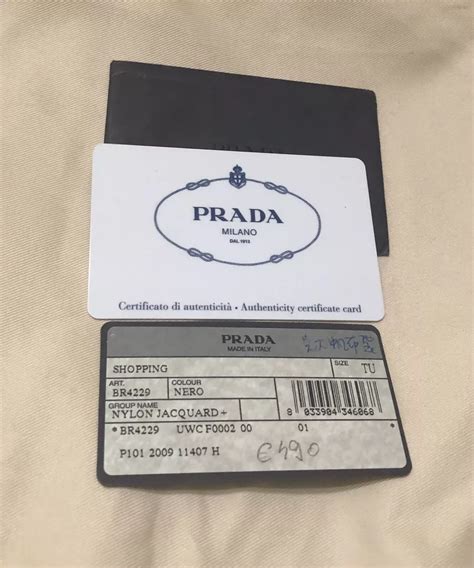 fake prada pin|prada authenticity certificate card.